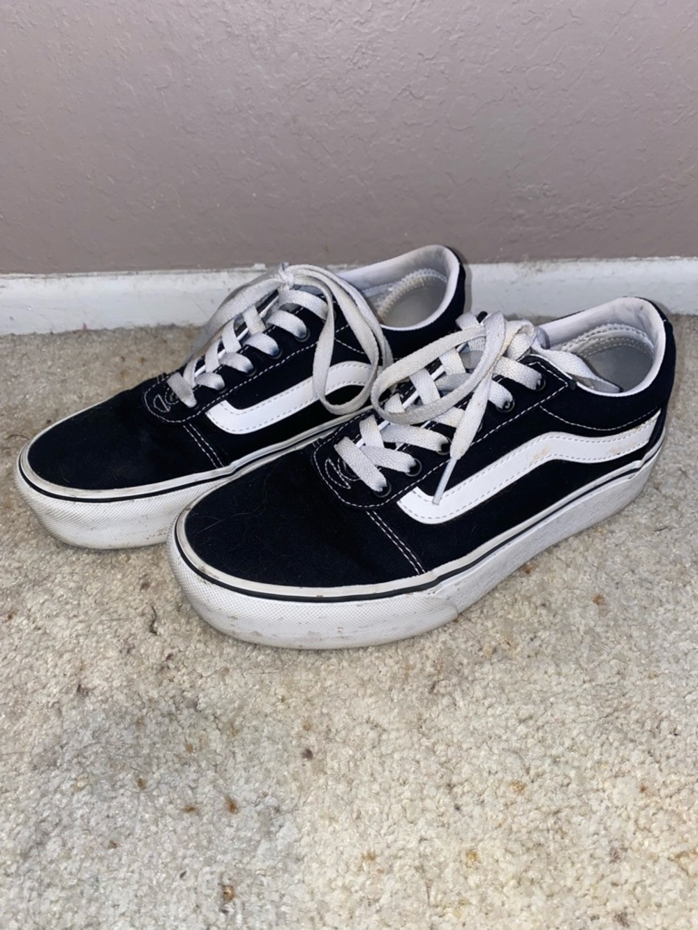 Women’s Vans Black and White Skate Sneakers
